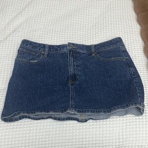 PacSun Dark Blue Denim Mini Skirt